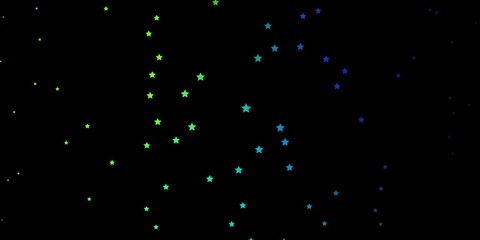 Dark Multicolor vector background with colorful stars. Colorful illustration with abstract gradient stars. Pattern for websites, landing pages.