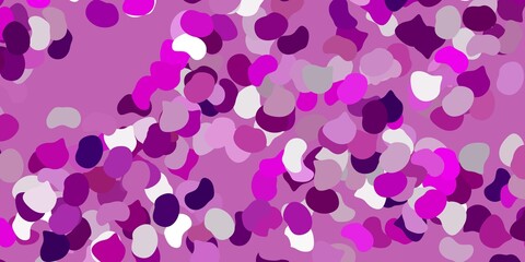 Light pink vector texture with memphis shapes.