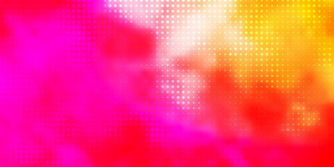 Light Pink, Yellow vector layout with circle shapes. Abstract decorative design in gradient style with bubbles. Pattern for websites.