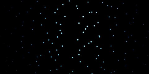 Dark BLUE vector background with colorful stars. Modern geometric abstract illustration with stars. Pattern for new year ad, booklets.