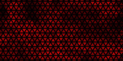 Dark Red vector template with crystals, triangles.