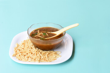 Vegetable manchow soup,veg manchow soup,chinese indian style vegetarian manchow soup