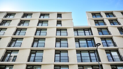 Modern European residential apartment buildings quarter. Abstract architecture, fragment of modern urban geometry.