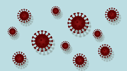 ウイルスのイメージ　ウイルスの治療や予防 　コロナウイルス