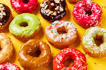 Homemade Round Glazed Donuts Ready to Eat