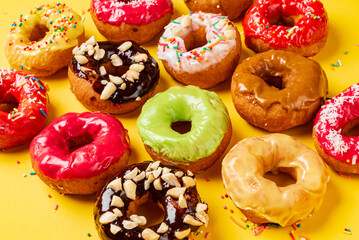 Homemade Round Glazed Donuts Ready to Eat