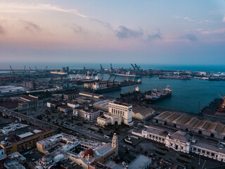 Aerial photography Port City of Veracruz in Mexico