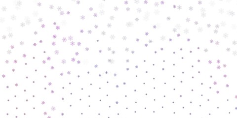 Light purple, pink vector doodle pattern with flowers.