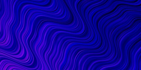 Dark Pink, Blue vector backdrop with bent lines. Abstract illustration with gradient bows. Pattern for websites, landing pages.