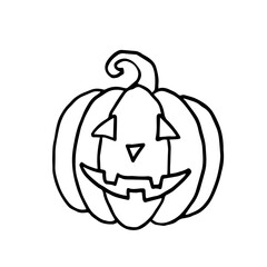 pumpkin with eyes and smile halloween