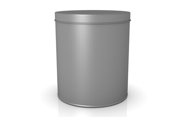3D container mock up on white background