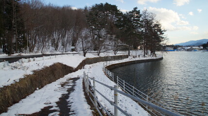 Fototapeta premium Lake Kizaki, Nagano Prefecture, Japan