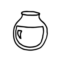 potion in a glass jar halloween doodle