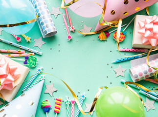 Obraz premium Happy birthday and party background