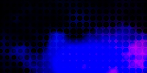 Dark Pink, Blue vector background with bubbles. Abstract illustration with colorful spots in nature style. Pattern for wallpapers, curtains.