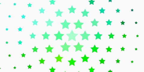 Fototapeta na wymiar Light Green vector background with colorful stars. Modern geometric abstract illustration with stars. Pattern for wrapping gifts.