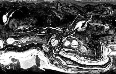 Obraz premium Monochrome abstract pattern. Marble imitation background.