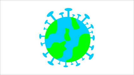 
illustration of corona virus earth