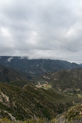 Fototapeta premium The Big Tujunga Bridge in the Los Angeles National Forest, CA during a Cloudy Morning