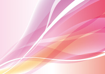 曲線　抽象背景　ピンク