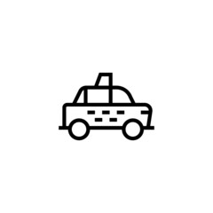 Cab icon vector vector icon in black line style icon, style isolated on white background