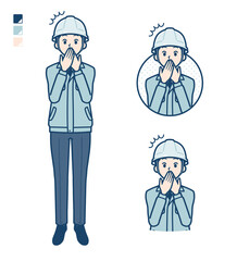 simple work wear man_Accident