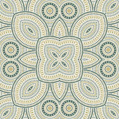 Beautiful italian maiolica tile seamless ornament. Ethnic geometric vector patchwork. Tapis print design. Stylized italian mayolica tilework eternal pattern. Interior decoration print.