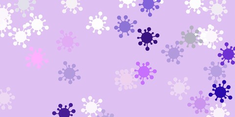 Light purple vector template with flu signs.