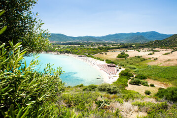 Mediterranean Sea. Sardinia. Italy. Cala Monte Turno Beach.