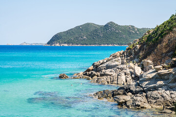 Mediterranean Sea and Coast of Italian Island Sardinia.