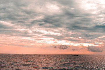 sunset over the sea