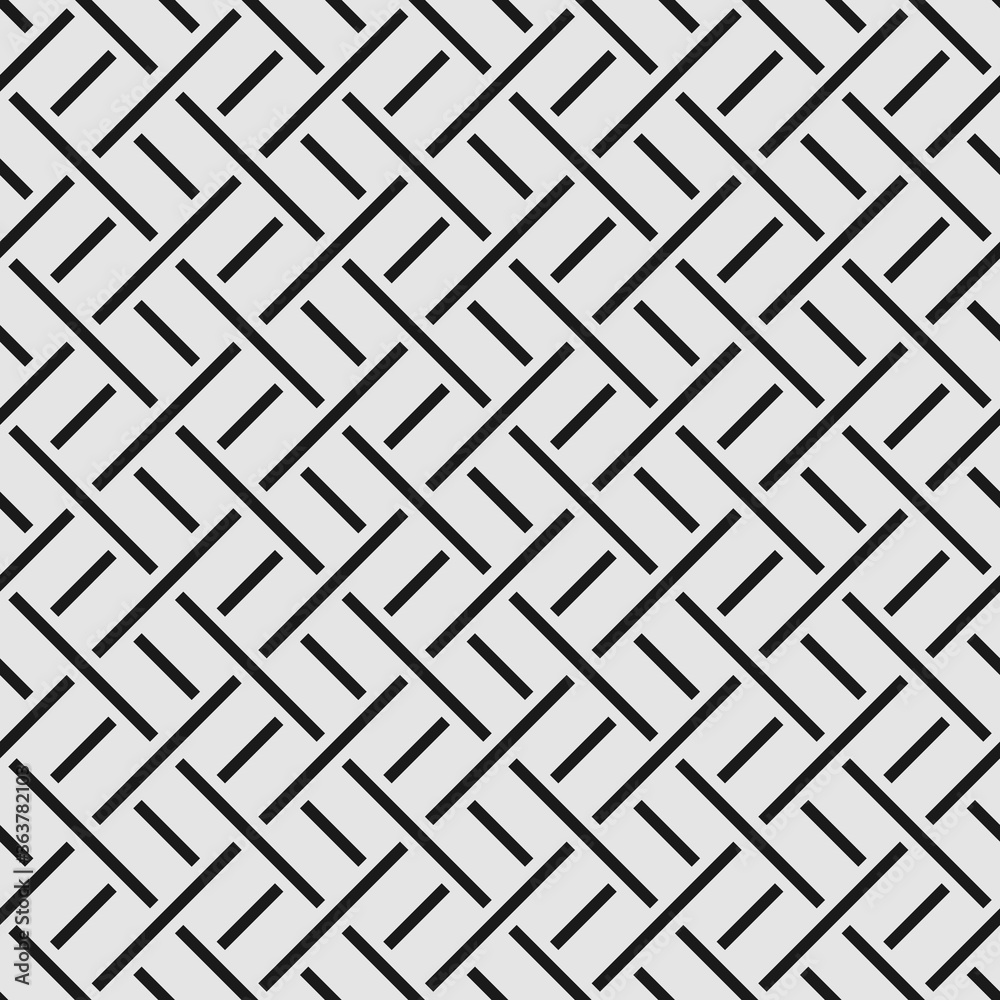 Wall mural seamless geometric weave pattern with elements of lines