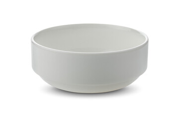 empty ceramic bowl isolated on white background
