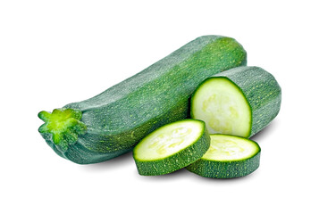zucchini isolated on white background