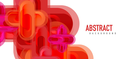 Modern vector glass cross shape abstract technology background for cover, placard, poster, banner or flyer