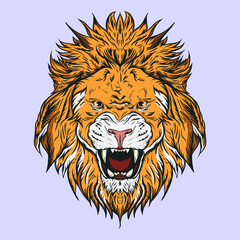 lion head illustration, for logos, mascots, or other design needs