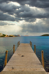 Fototapeta premium The coast of Des Canar in Ibiza, Balearic Islands