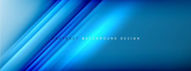 Motion concept neon shiny lines on liquid color gradients abstract backgrounds. Dynamic shadows and lights templates for text