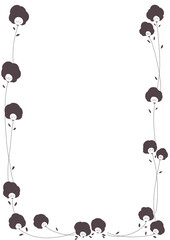 シンプルな花のフレーム