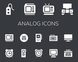 analog icon set