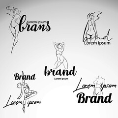 hand drawn vector set of calligraphic design elements