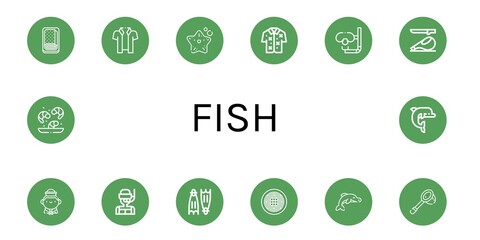 Set of fish icons