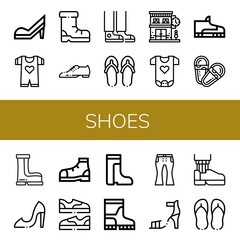 shoes icon set