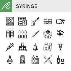 Set of syringe icons