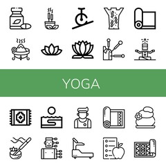 yoga icon set