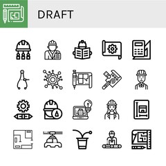 draft icon set