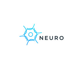 Neuron logo design vector icon template
