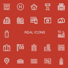 Editable 22 real icons for web and mobile