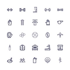 Editable 25 exercise icons for web and mobile
