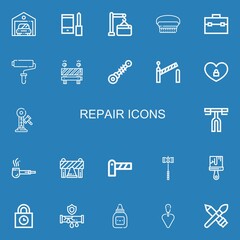 Fototapeta na wymiar Editable 22 repair icons for web and mobile